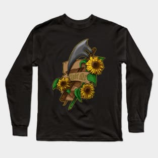 Fight Me! Sunflower Axe Long Sleeve T-Shirt